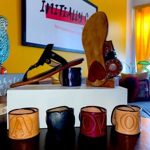 Handmade initial sandals